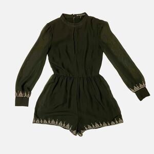 House of Harlow 1960 Hendrix Romper - Black - Small